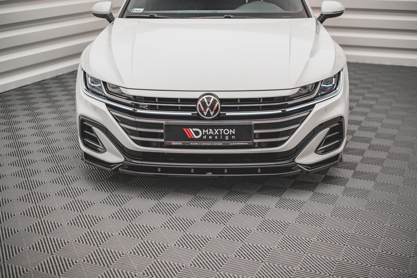 Front Ansatz V.1 für Volkswagen Arteon R-Line Facelift schwarz matt