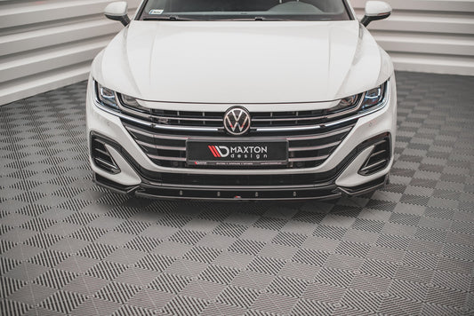Front Ansatz V.1 für Volkswagen Arteon R-Line Facelift schwarz matt