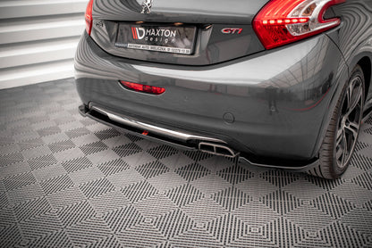 Heck Ansatz Flaps Diffusor für Peugeot 208 GTi Mk1 Carbon Look
