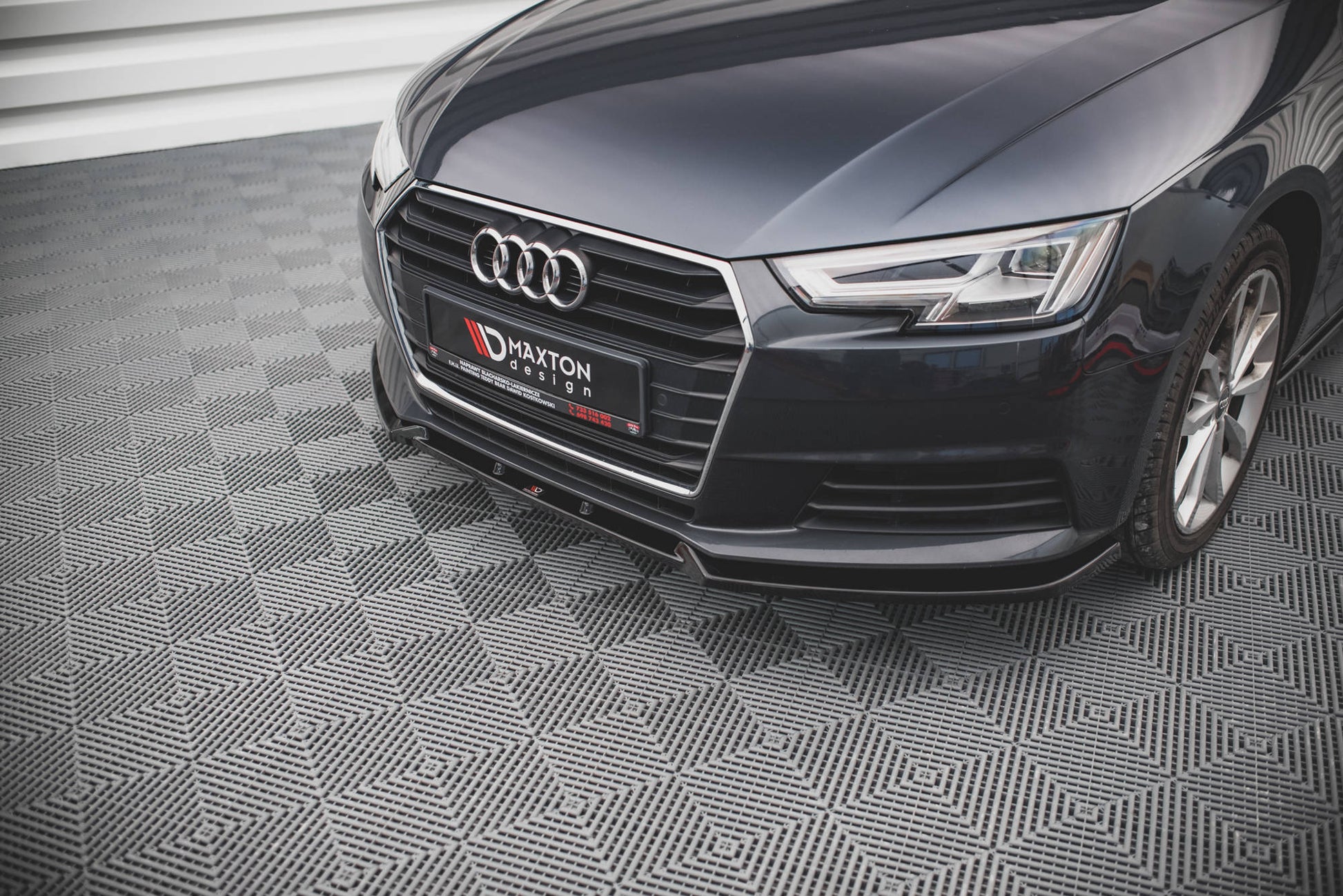 Front Ansatz V.1 für Audi A4 B9 schwarz matt