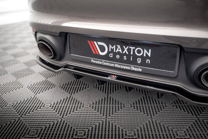 Mittlerer Diffusor Heck Ansatz DTM Look für Porsche 911 Carrera 4S 992 schwarz Hochglanz