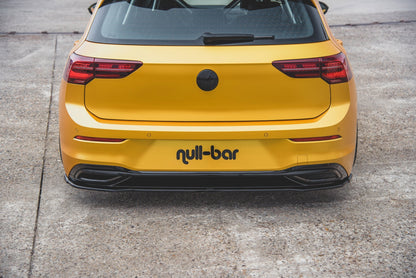 Mittlerer Diffusor Heck Ansatz für VW Golf 8 schwarz Hochglanz
