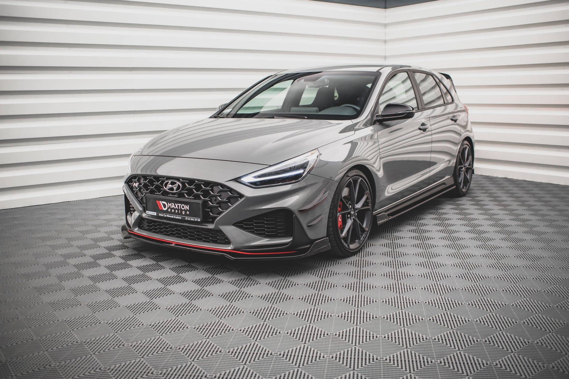 Front Ansatz V.3 für Hyundai I30 N Hatchback/Fastback Mk3 Facelift schwarz matt