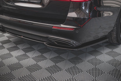 Mittlerer Diffusor Heck Ansatz für Mercedes-Benz E W213 schwarz matt