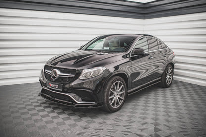 Seitenschweller Ansatz für Mercedes-Benz GLE Coupe 63 AMG C292 schwarz Hochglanz