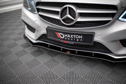 Front Ansatz V.1 für Mercedes-Benz E AMG-Line Limousine W212 Facelift schwarz matt