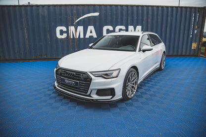 Front Ansatz V.3 für Audi A6 S-Line / S6 C8  schwarz Hochglanz