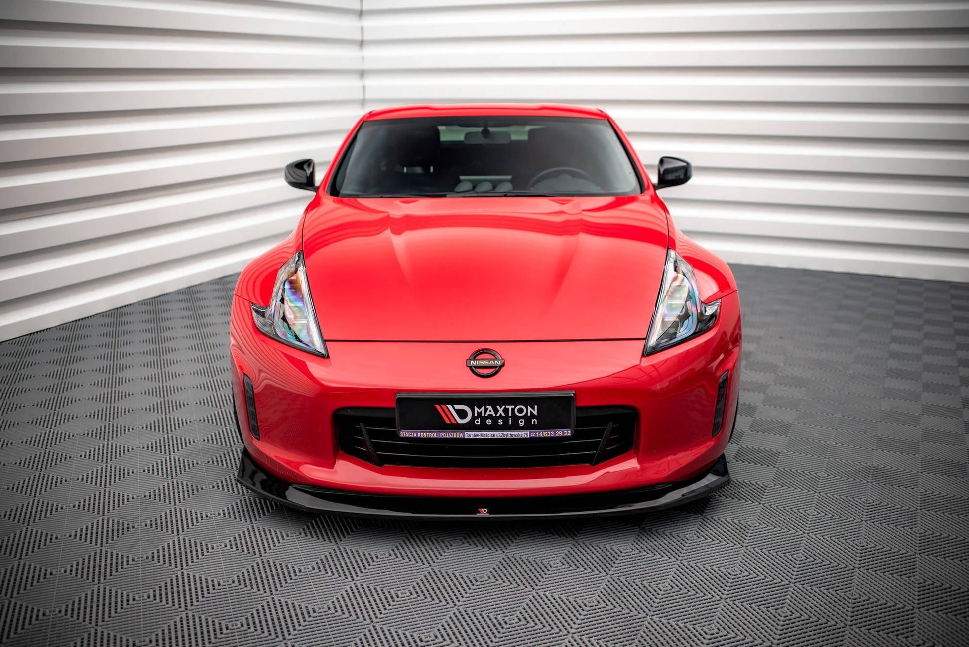 Front Ansatz V.1 für Nissan 370Z Facelift schwarz Hochglanz