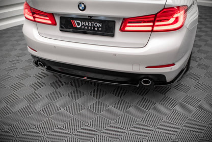 Mittlerer Diffusor Heck Ansatz für BMW 5er G30 Carbon Look