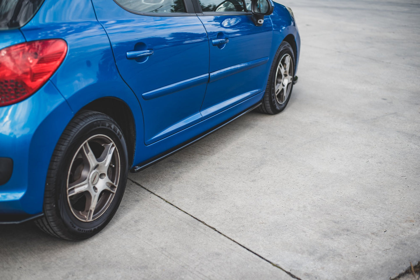 Seitenschweller Ansatz für Peugeot 207 Sport schwarz matt