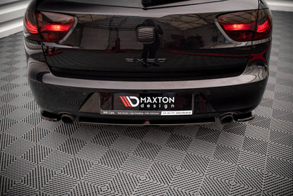 Mittlerer Diffusor Heck Ansatz für Seat Exeo Carbon Look