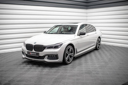 Seitenschweller Ansatz für BMW 7 Lang M-Paket G12 schwarz matt