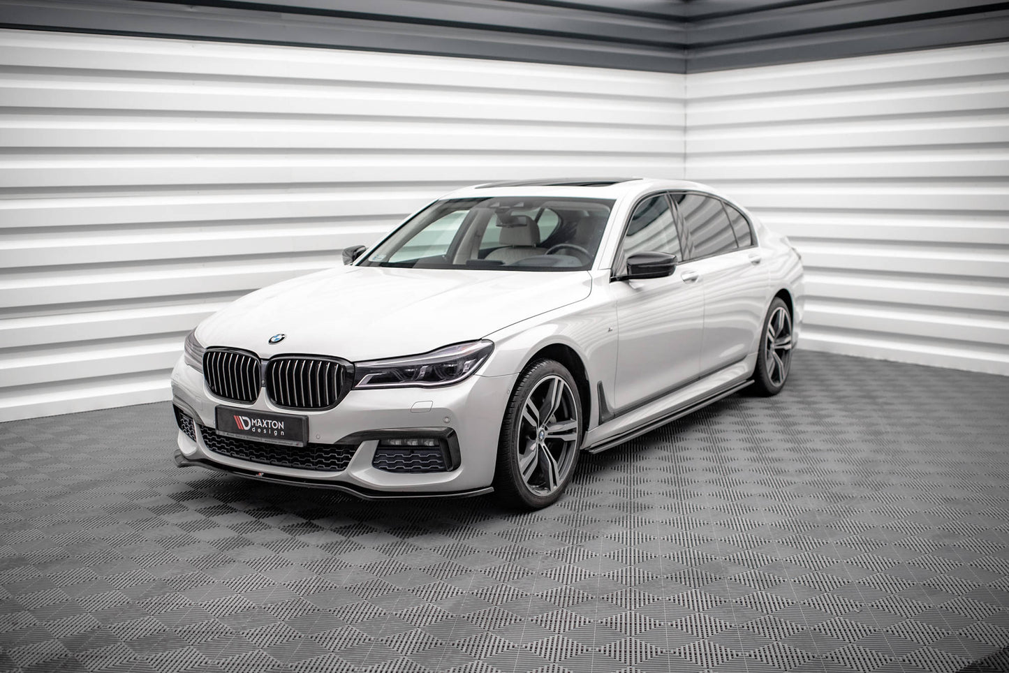 Seitenschweller Ansatz für BMW 7 Lang M-Paket G12 schwarz Hochglanz