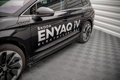 Seitenschweller Ansatz für Skoda Enyaq iV schwarz matt