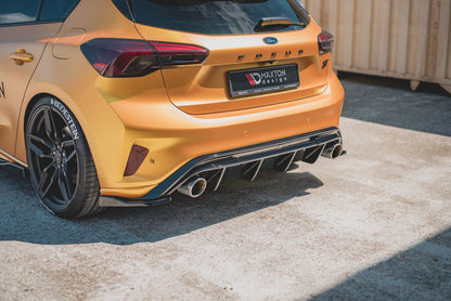 Heck Ansatz Flaps Diffusor V.3 für Ford Focus ST Mk4  Carbon Look