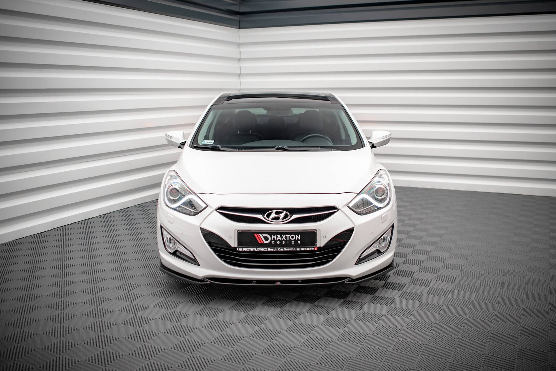 Front Ansatz für Hyundai I40 Mk1 schwarz Hochglanz