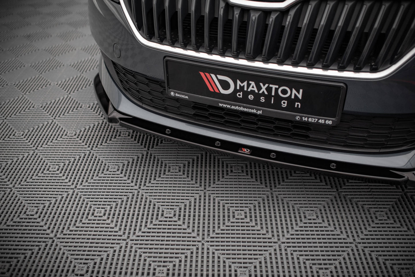 Front Ansatz für Skoda Fabia Mk3 Facelift Carbon Look