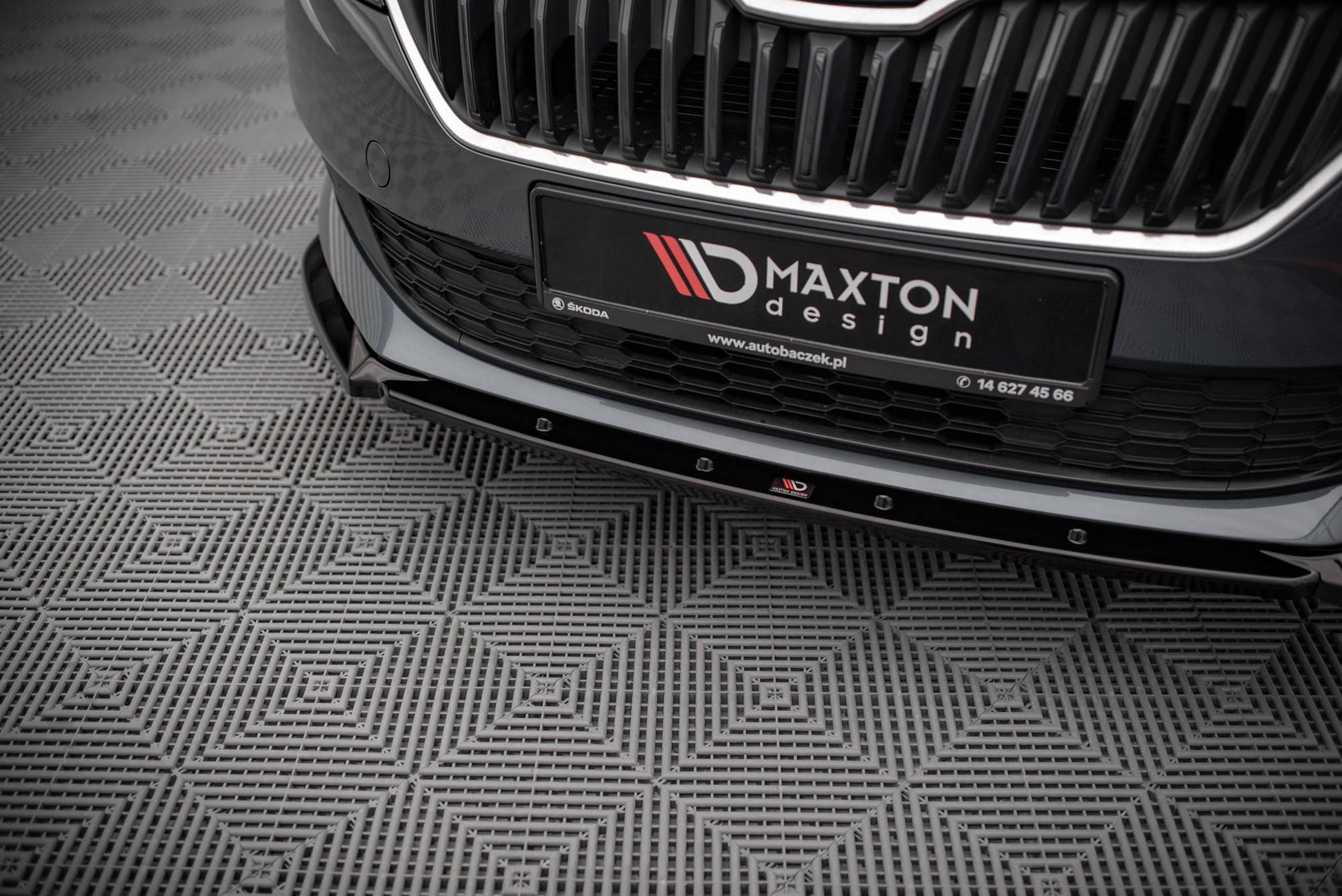 Front Ansatz für Skoda Fabia Mk3 Facelift Carbon Look