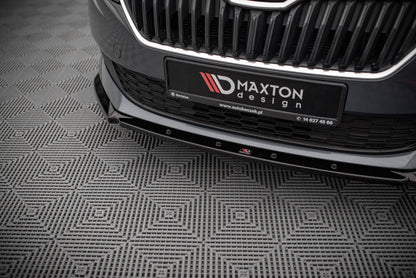 Front Ansatz für Skoda Fabia Mk3 Facelift Carbon Look