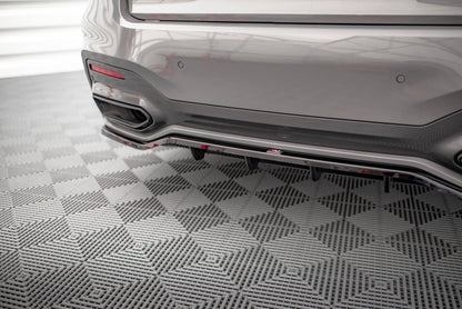 Mittlerer Diffusor Heck Ansatz DTM Look für BMW 7 M-Paket G11 Facelift schwarz Hochglanz