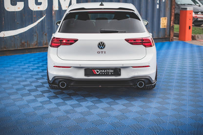 Mittlerer Diffusor Heck Ansatz für Volkswagen Golf 8 GTI schwarz matt