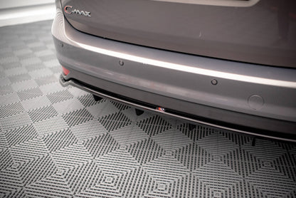 Mittlerer Diffusor Heck Ansatz DTM Look für Ford C-Max Mk2 schwarz Hochglanz