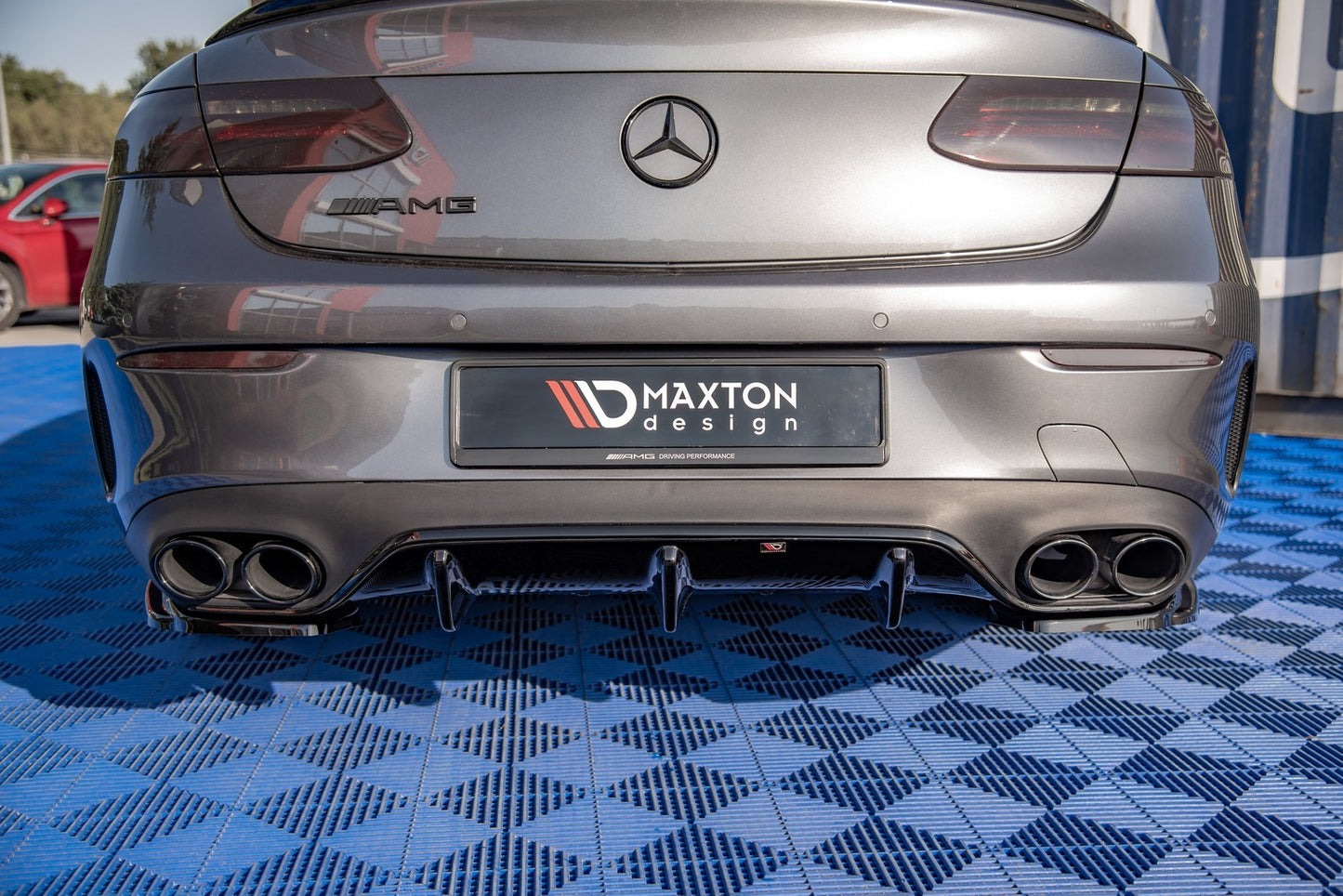 Diffusor Heck Ansatz für Mercedes-AMG E53 Coupe C238 schwarz matt