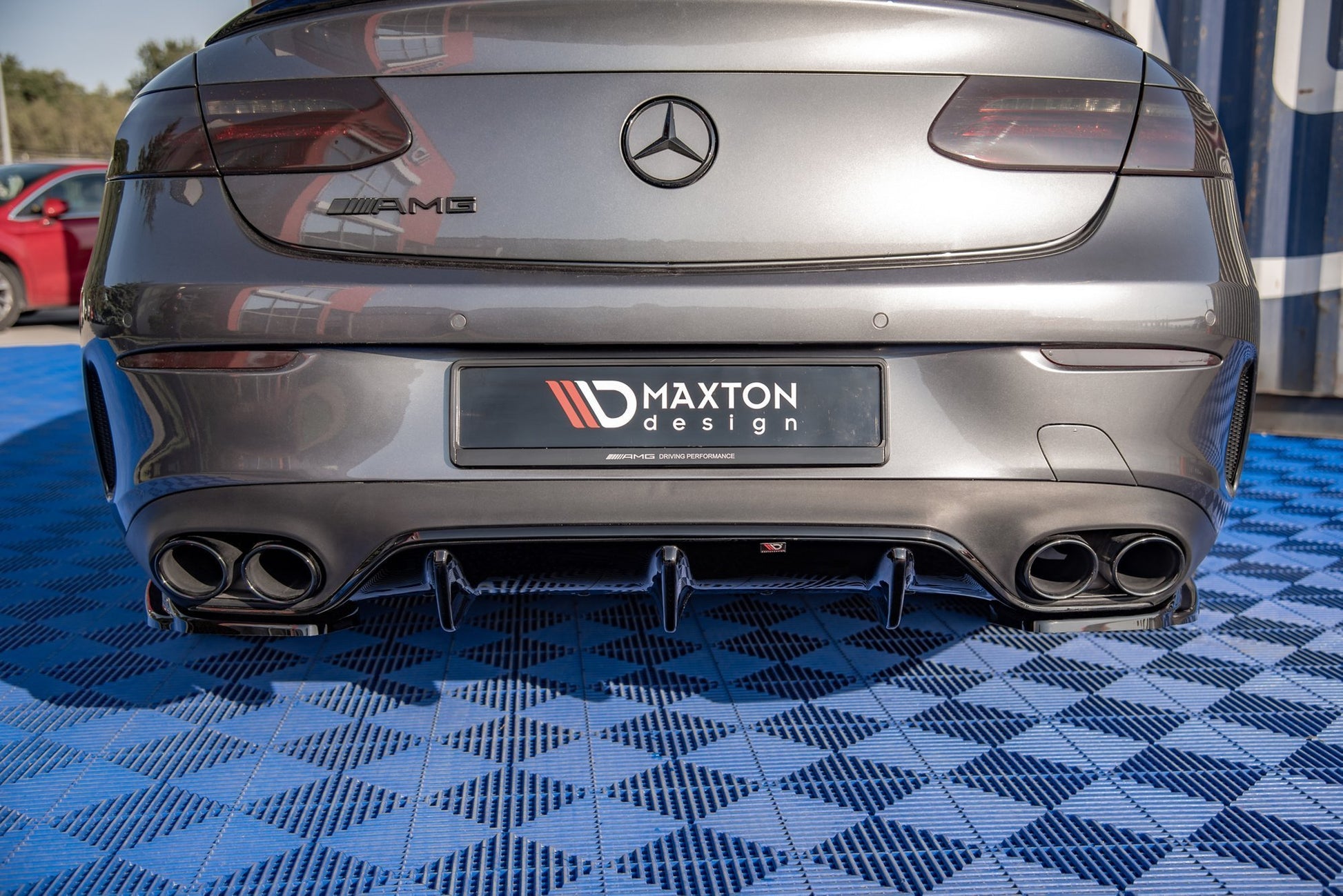 Diffusor Heck Ansatz für Mercedes-AMG E53 Coupe C238 schwarz matt