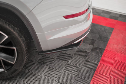 Heck Ansatz Flaps Diffusor für Skoda Kodiaq Mk1 Sportline schwarz Hochglanz