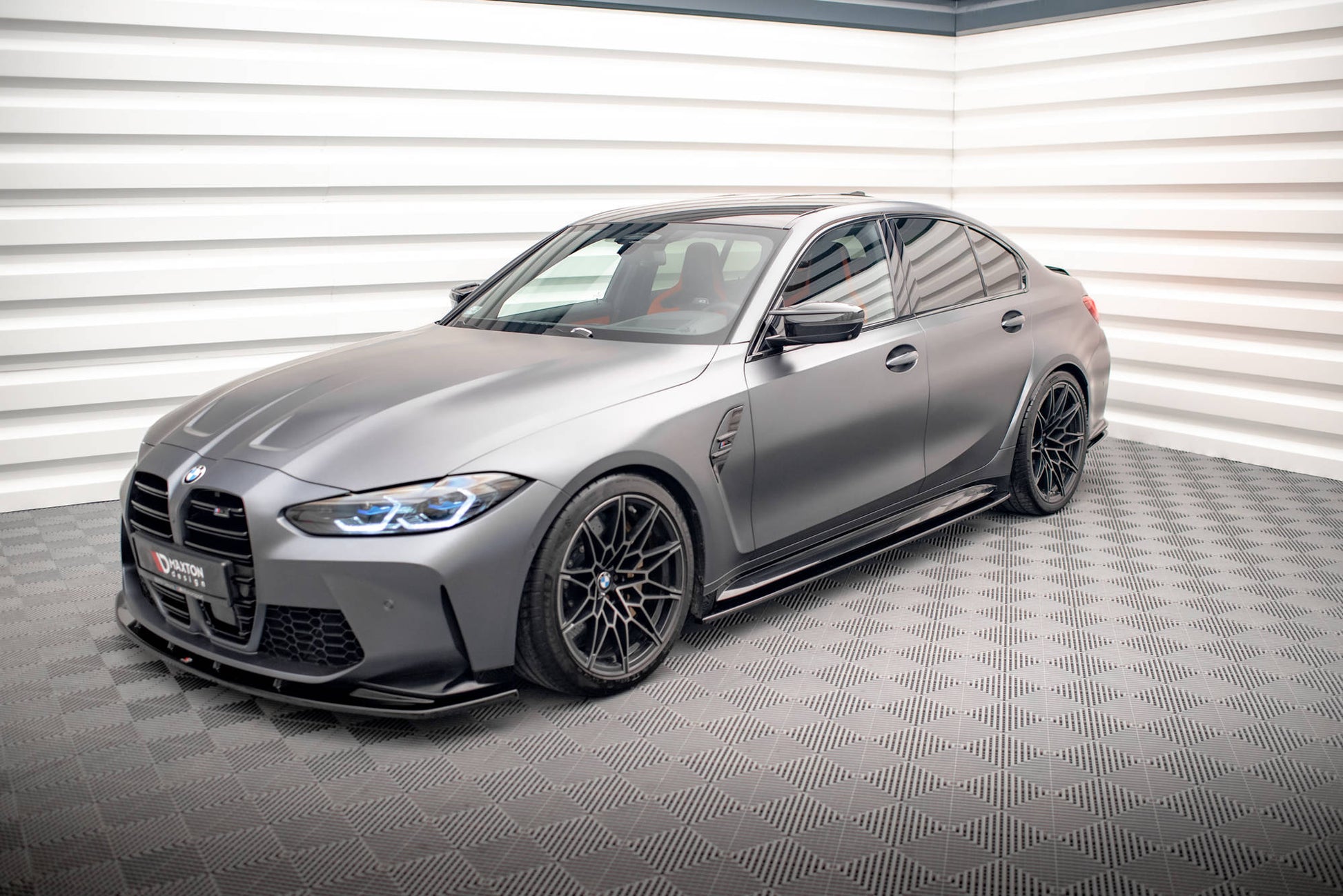 Seitenschweller Ansatz für V.1 für BMW M3 G80 schwarz matt