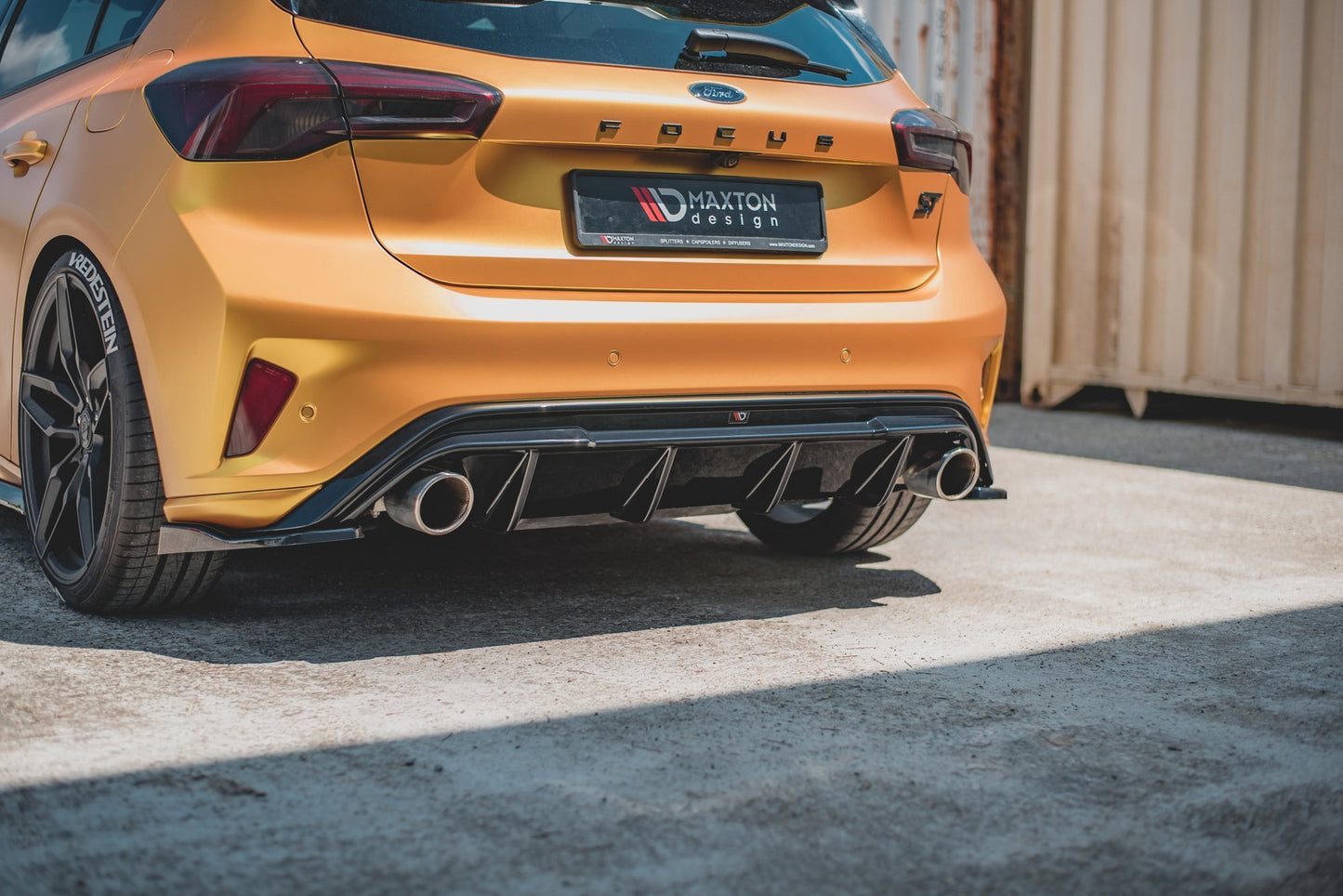 Diffusor Heck Ansatz V.3 für Ford Focus ST Mk4  schwarz matt