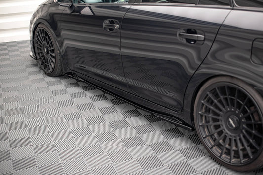 Seitenschweller Ansatz für Toyota Avensis Mk3 Facelift Carbon Look
