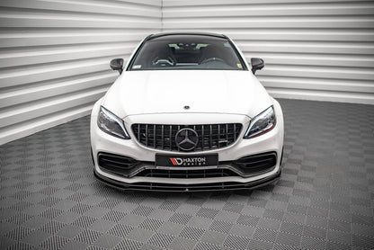 Front Ansatz V.1 für Mercedes-AMG C63 Coupe C205 Facelift schwarz Hochglanz
