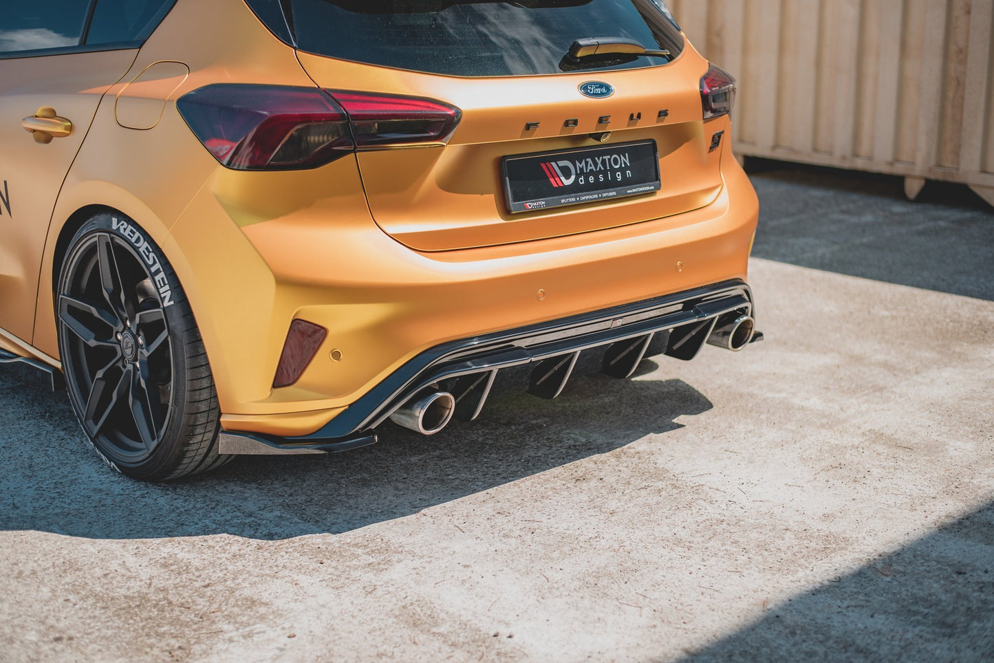 Heck Ansatz Flaps Diffusor V.3 für Ford Focus ST Mk4  schwarz matt