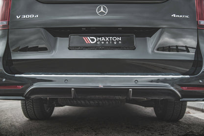 Diffusor Heck Ansatz für Mercedes-Benz V-Klasse AMG-Line W447 Facelift schwarz Hochglanz