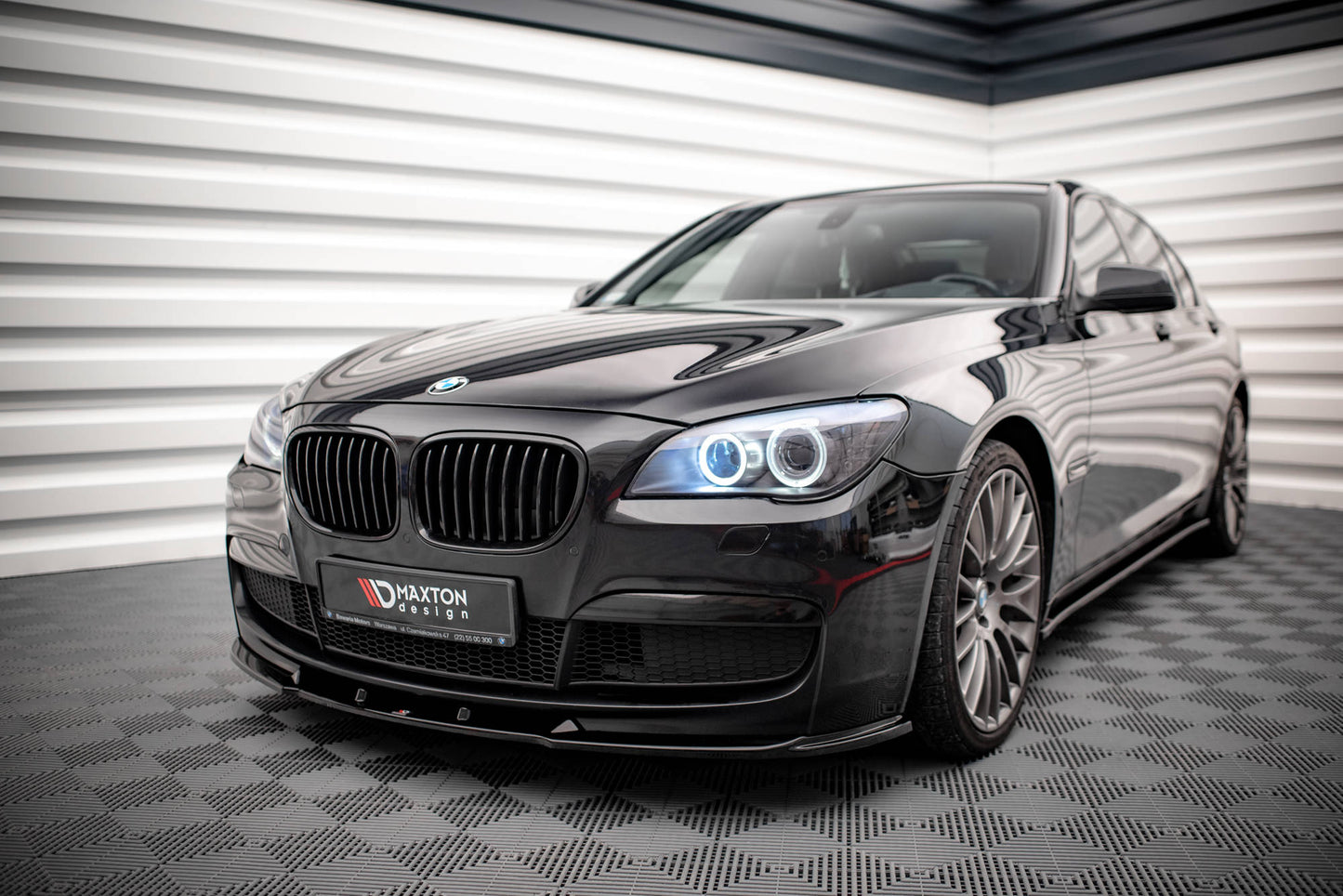 Front Ansatz V.2 für BMW 7 M-Paket F01 schwarz matt