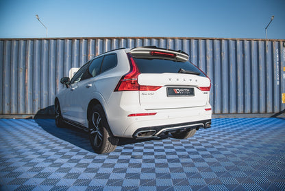 Mittlerer Diffusor Heck Ansatz DTM Look für Volvo XC60 Mk2 R-Design schwarz matt