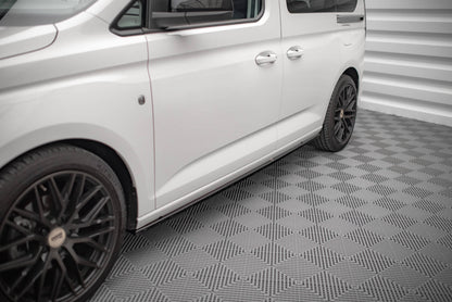 Seitenschweller Ansatz für Volkswagen Caddy Mk5 schwarz Hochglanz