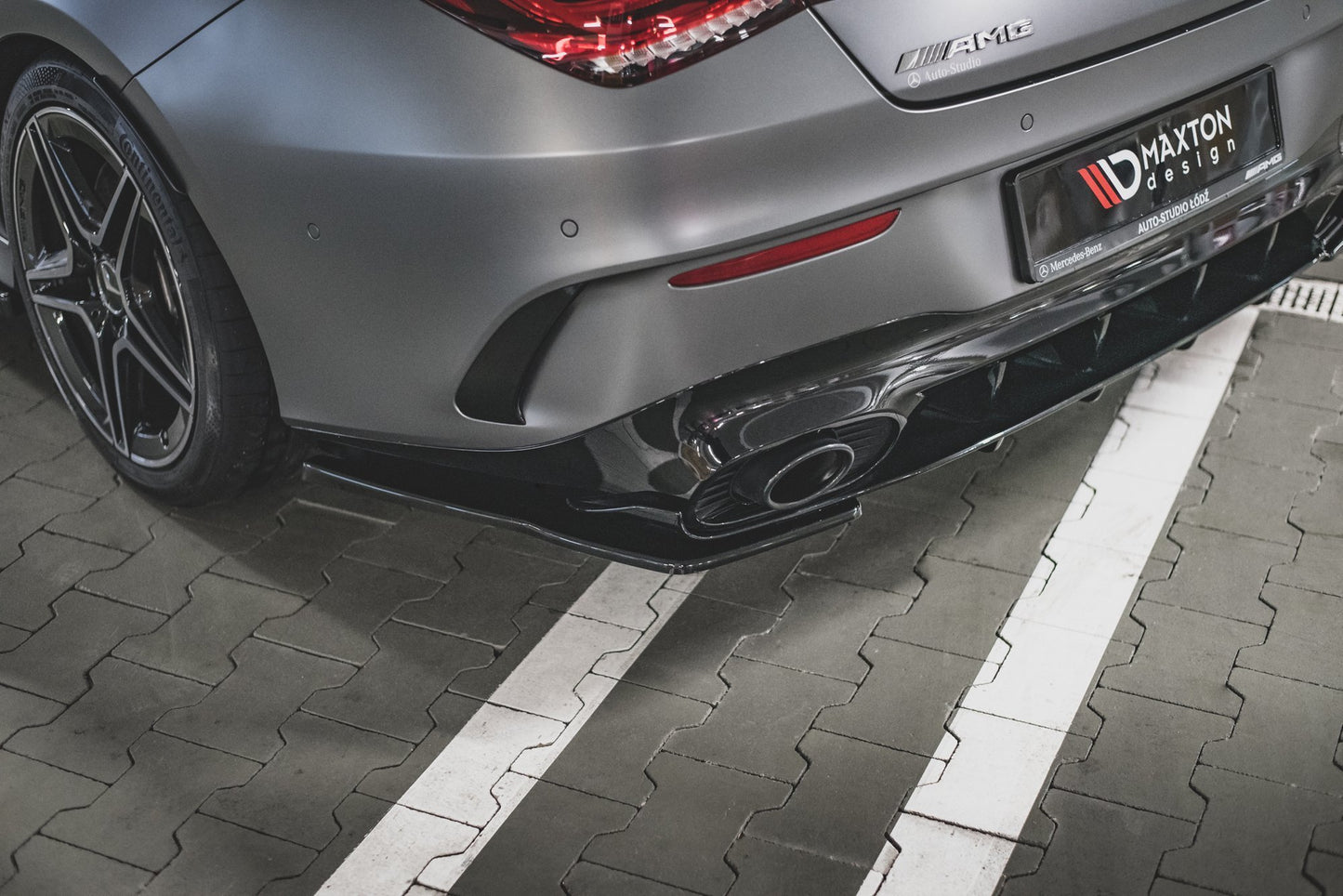 Heck Ansatz Flaps Diffusor für Mercedes-AMG CLA 35 Aero / 45 Aero C118 schwarz matt