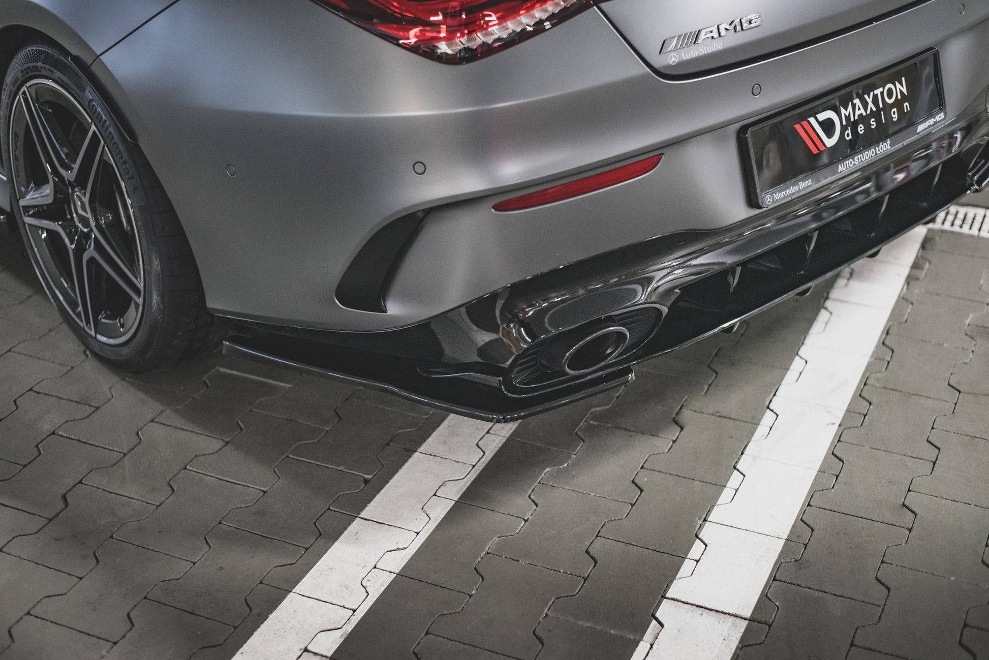 Heck Ansatz Flaps Diffusor für Mercedes-AMG CLA 35 Aero / 45 Aero C118 schwarz matt