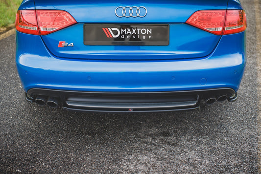 Mittlerer Diffusor Heck Ansatz für Audi S4 / A4 S-Line B8 Limousine Carbon Look