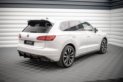 Heck Ansatz Flaps Diffusor für Volkswagen Touareg R-line Mk3 schwarz matt