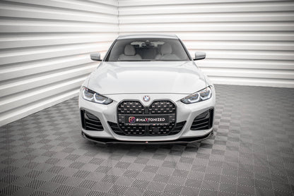 Front Ansatz V.1 für BMW 4er Gran Coupe M-Paket G26 schwarz Hochglanz