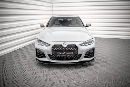 Front Ansatz V.1 für BMW 4er Gran Coupe M-Paket G26 schwarz Hochglanz