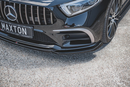 Front Ansatz V.1 für Mercedes-Benz CLS AMG-Line / 53AMG C257 schwarz Hochglanz
