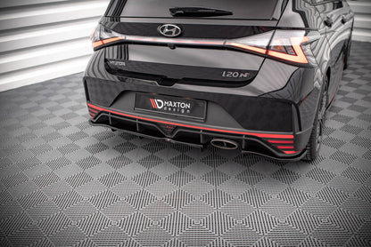 Mittlerer Diffusor Heck Ansatz DTM Look für Hyundai I20 N Mk3 Carbon Look