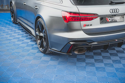 Heck Ansatz Flaps Diffusor V.2 für Audi RS6 C8 / RS7 C8 schwarz matt