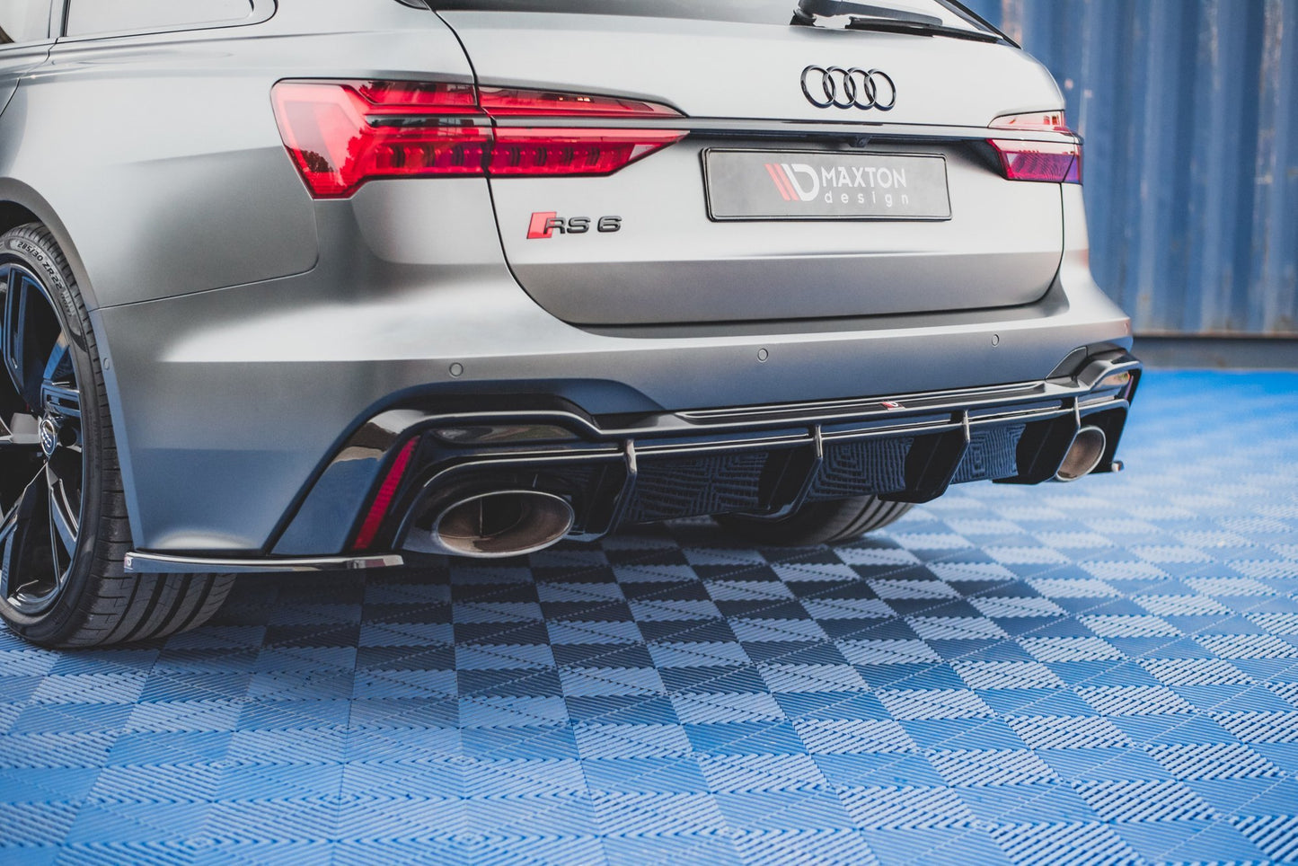 Diffusor Heck Ansatz für Audi RS6 C8 / RS7 C8 schwarz matt