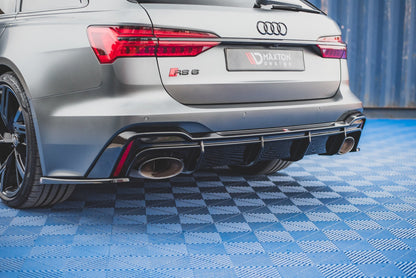 Diffusor Heck Ansatz für Audi RS6 C8 / RS7 C8 schwarz matt