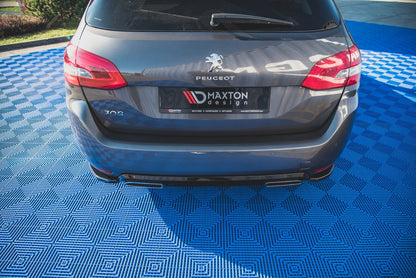 Heck Ansatz Flaps Diffusor für Peugeot 308 SW Mk2 Facelift schwarz matt